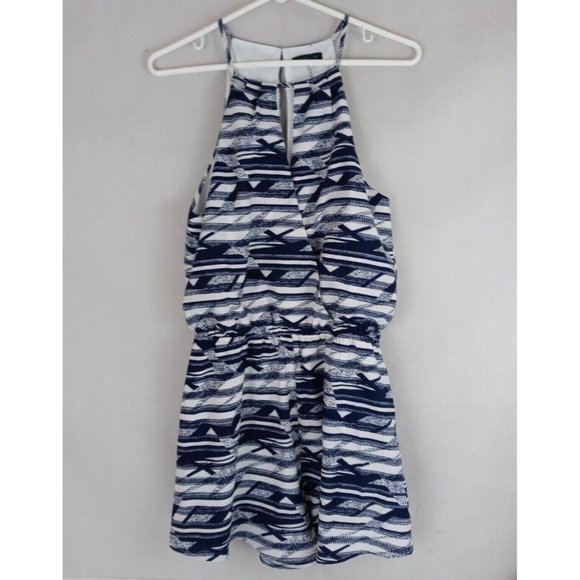 Cals Women's Blue & White Sleeveless Romper Size Medium - Picture 1 of 5